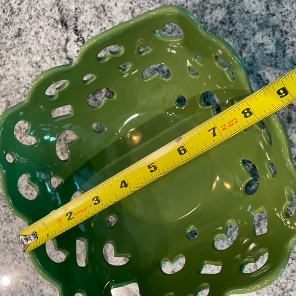 Tabletops Gallery | Moss Green | Two Ceramic Nesting Serving Bowls (w/ Cut Outs) - Picture 9 of 11